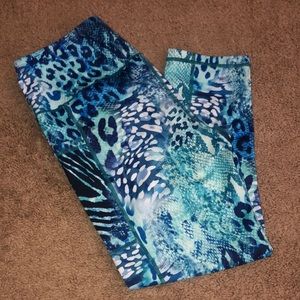 NWOT Constantly Varied Gear Blue Leopard Leggings